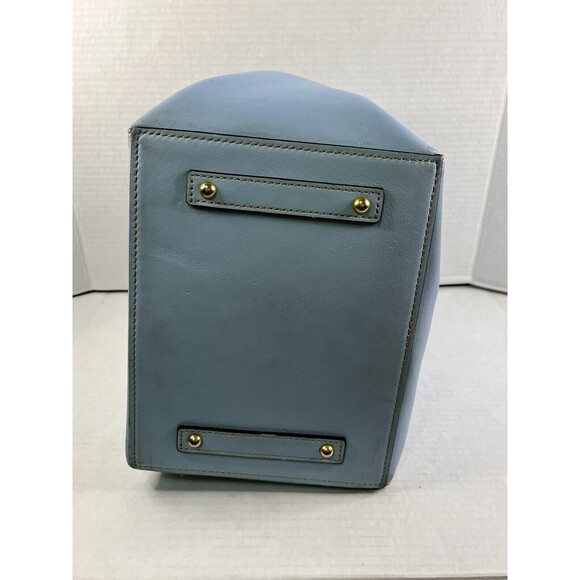 DOONEY & BOURKE Lt Blue Leather Emerson Marlowe Drawstring Bucket Shoulder Bag - Picture 7 of 16